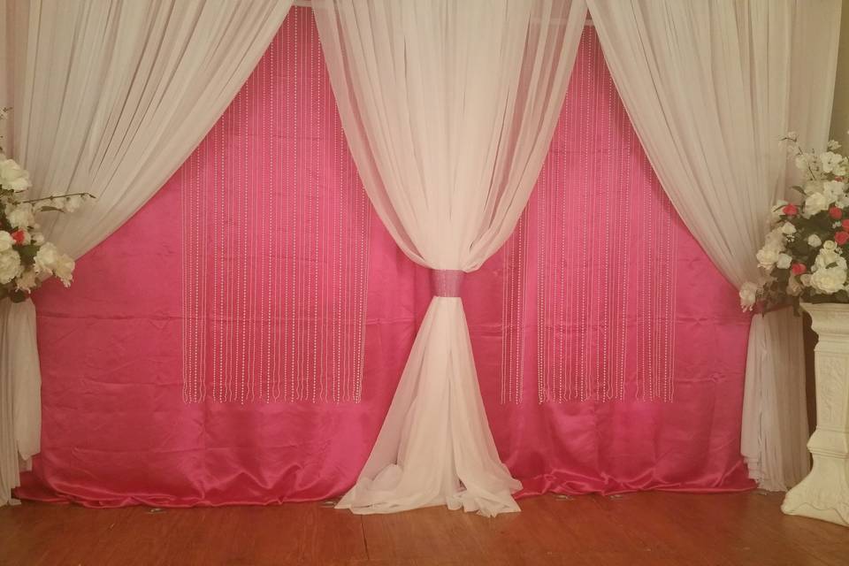 Pink & White Backdrop