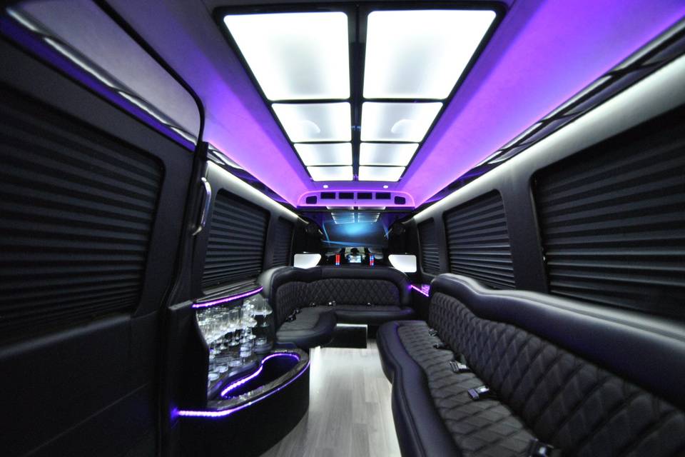 13-passenger Limo Interior