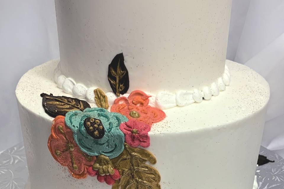 Desert Flowers tiered cake