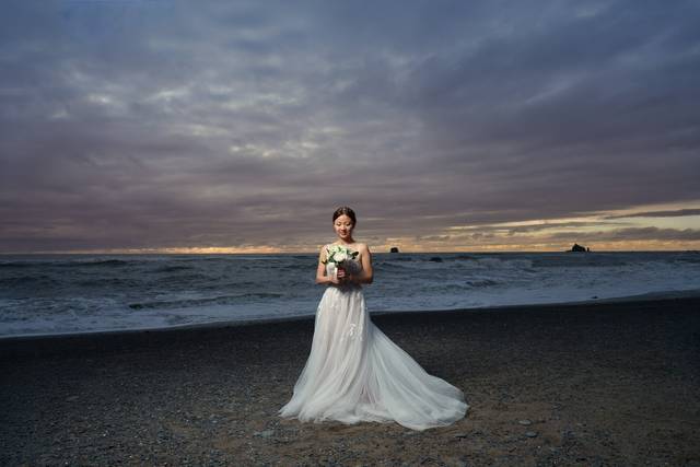 Ruby beach wedding