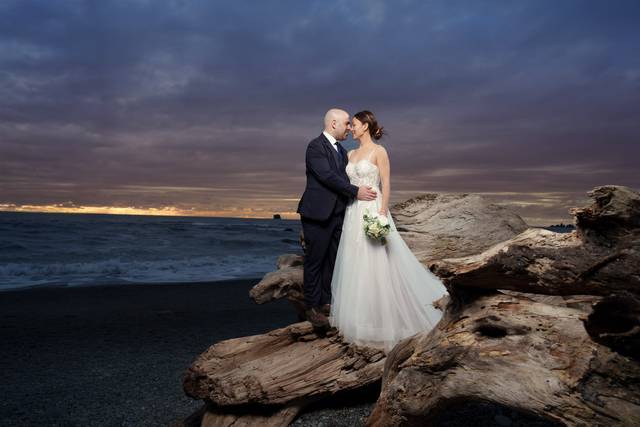 Ruby beach wedding
