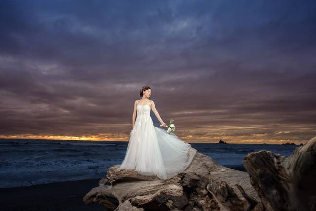 Ruby beach wedding