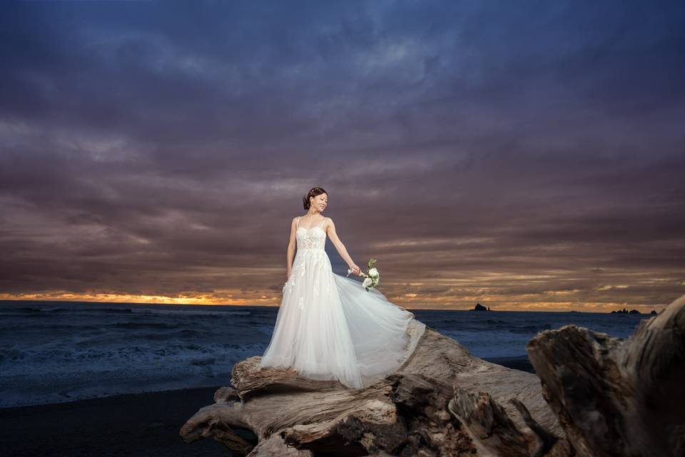 Ruby beach wedding