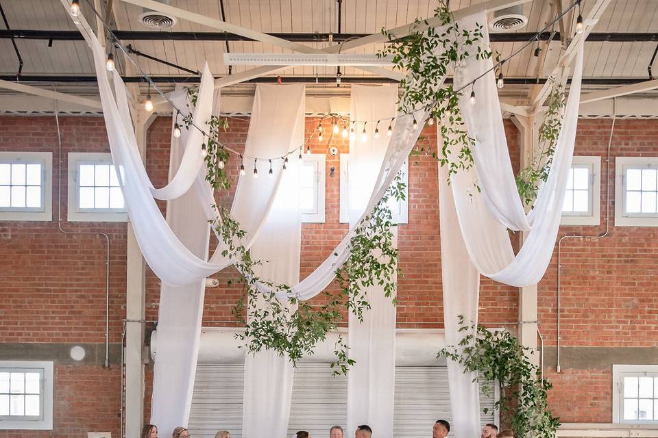 Ceremony with draping