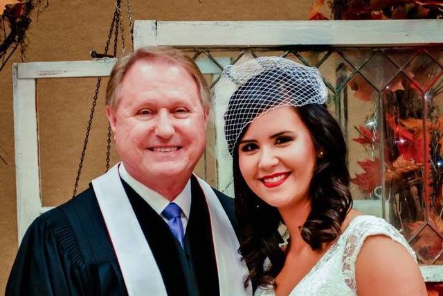 Bride with Rev. Jefferson C. Beeker