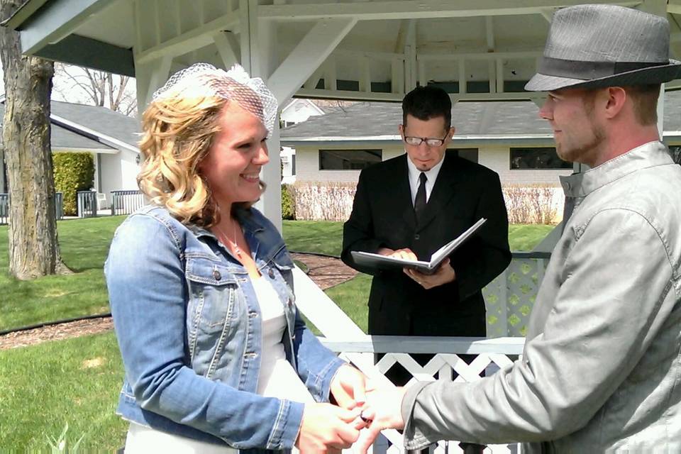 Couple getting married