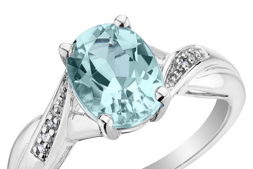 Sailors used to believe that Aquamarines kept them safe which makes this ring perfect for any wedding on the beach! For best values and best service, come in to Whidbey Jeweler and have us help you find the perfect piece!