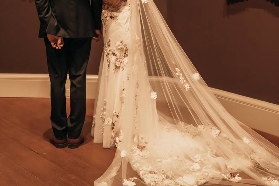 Bride looking