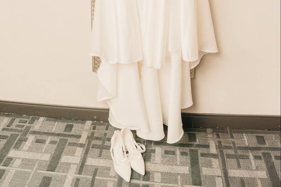 Dress hanging up