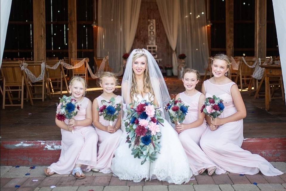 Bride and Jr. Bridesmaids