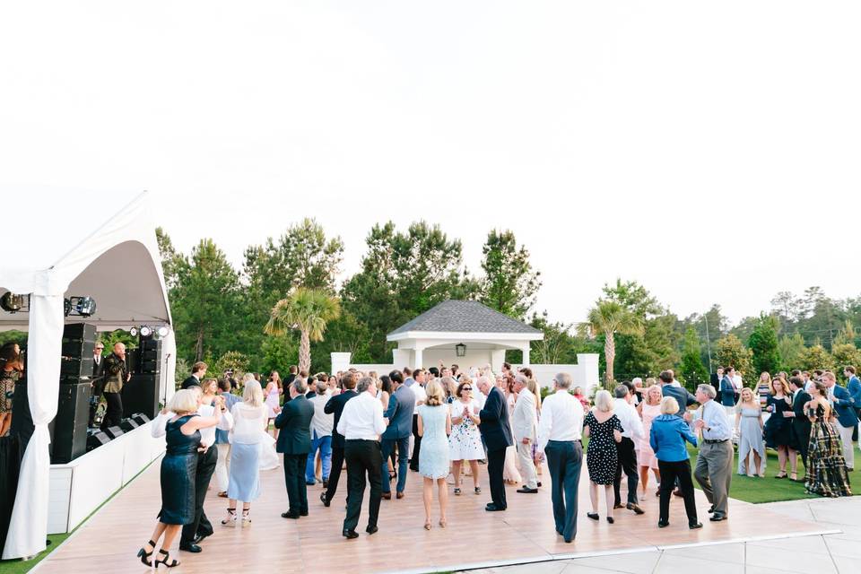 Band & Dance floor on the Lawn