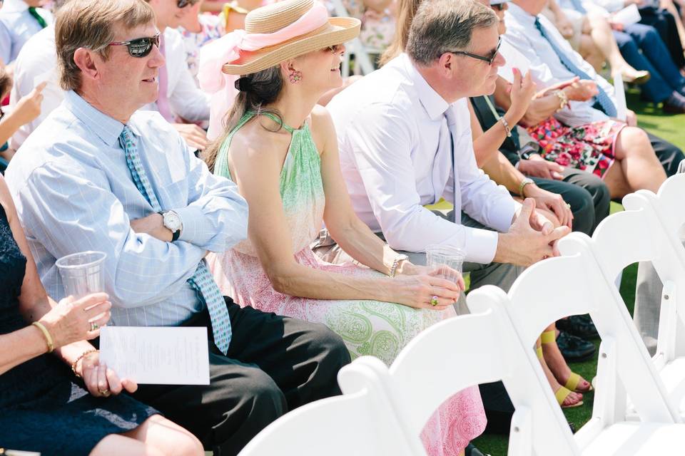 Ceremony on Croquet Lawn