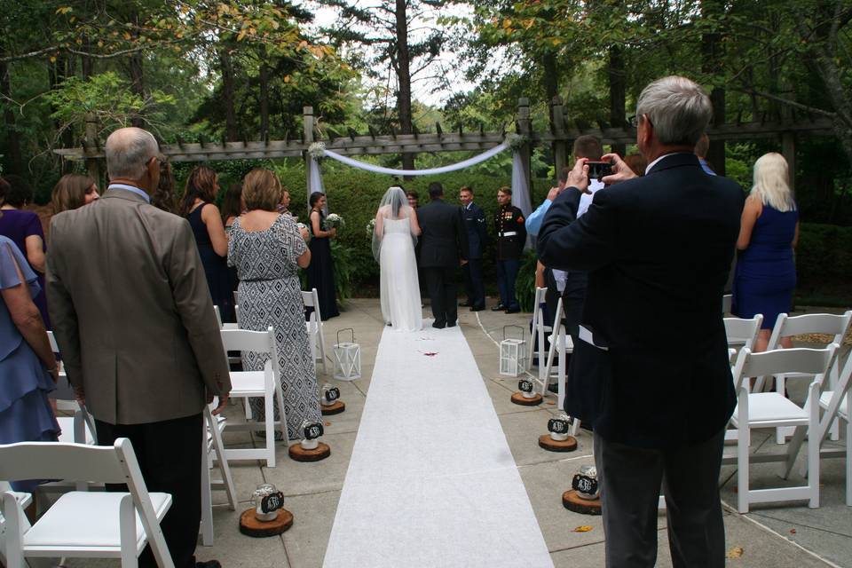 Outdoor wedding ceremony