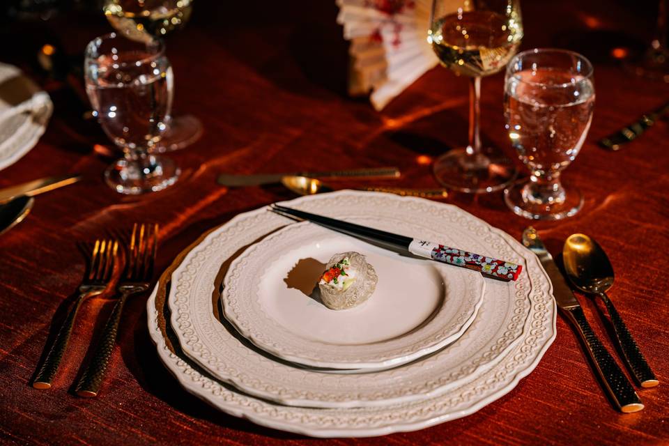 Glass bread amuse bouche