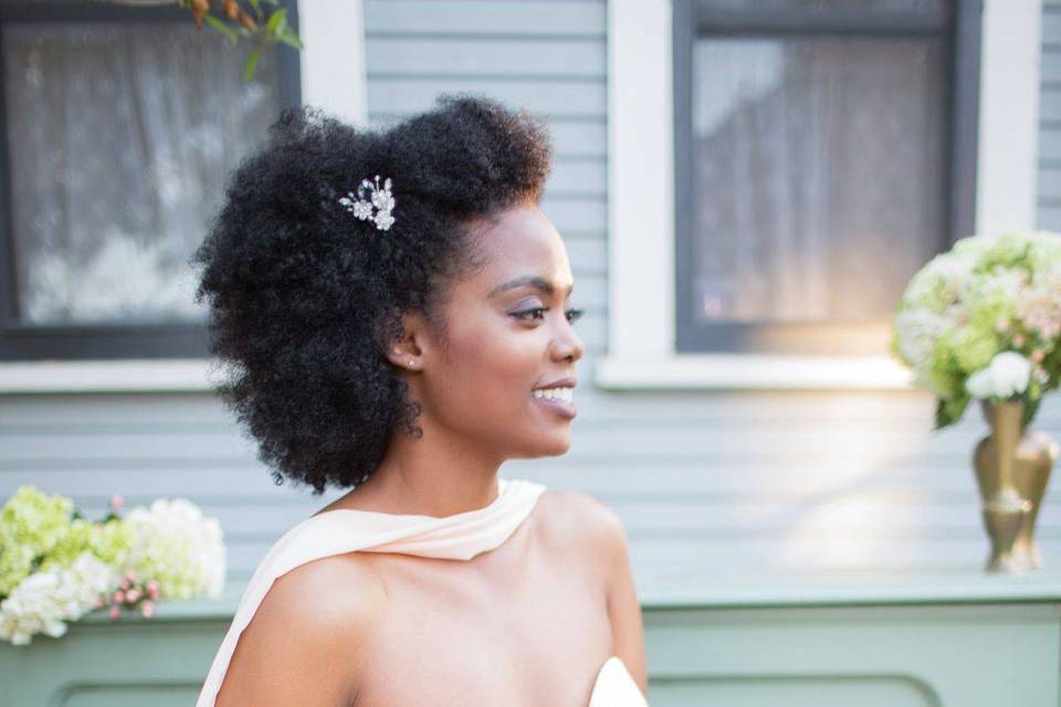 Happy bridesmaid
