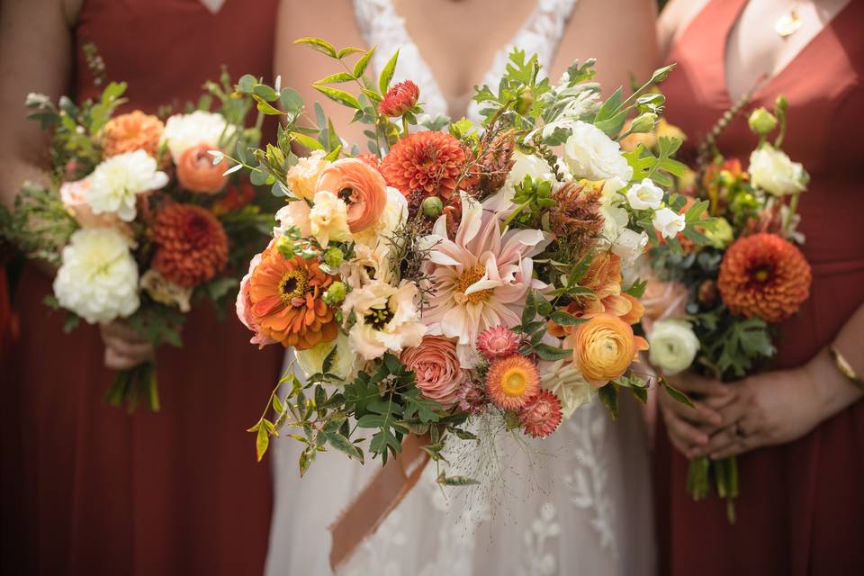 Soft fall bouquets