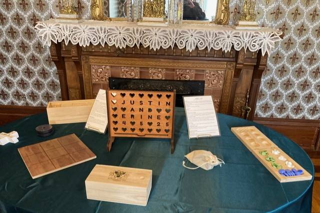 Wedding details on display