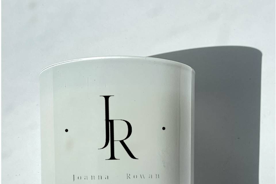 Candles with initials