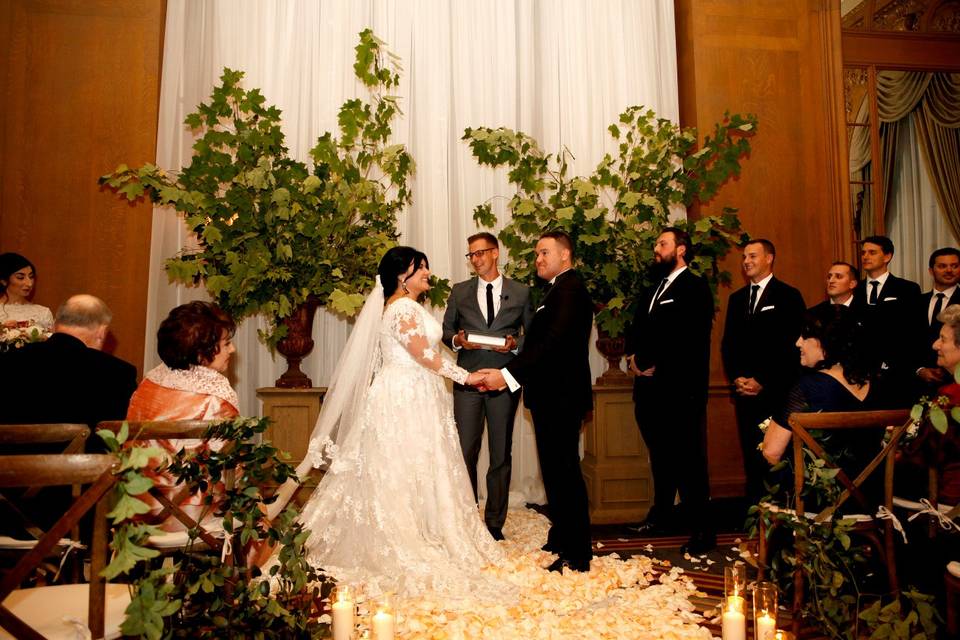 A lovely indoor ceremony