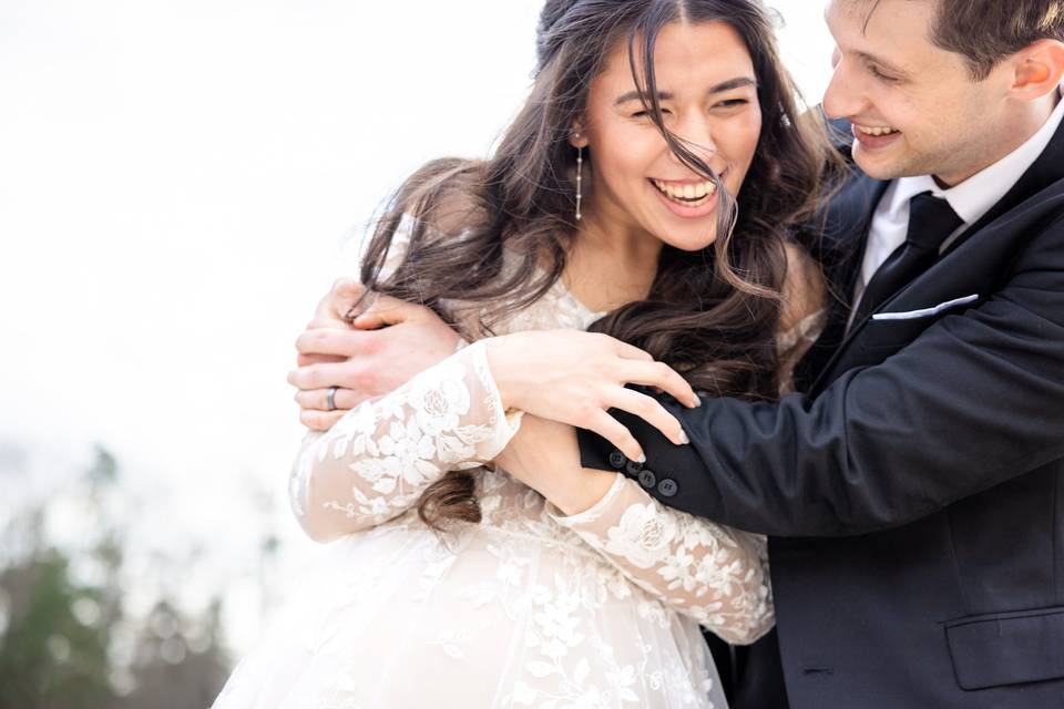 Having fun on your wedding day