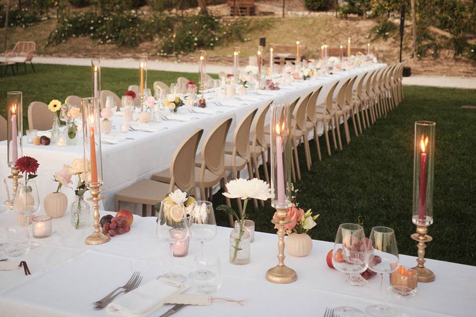 One of our table set-ups