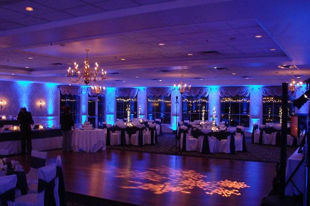 Wedding reception setup