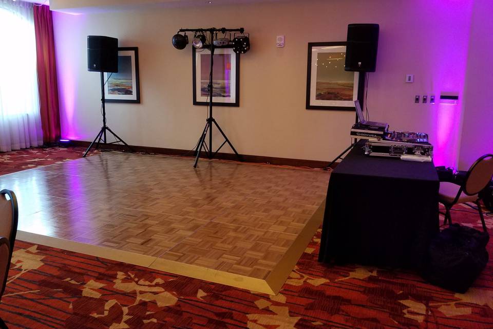 Dance floor up-lighting