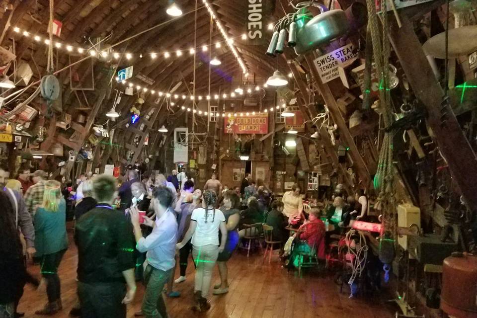 Barn wedding dance!