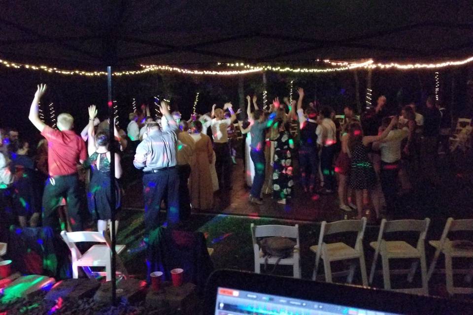 Outdoor wedding dance