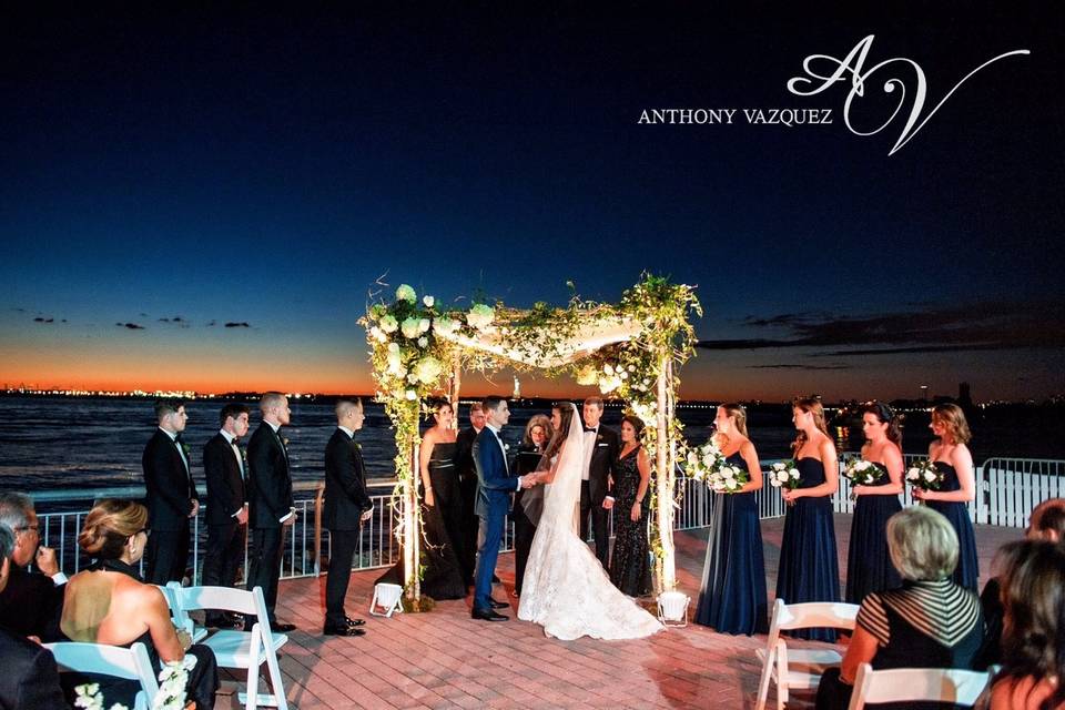 Sunset wedding