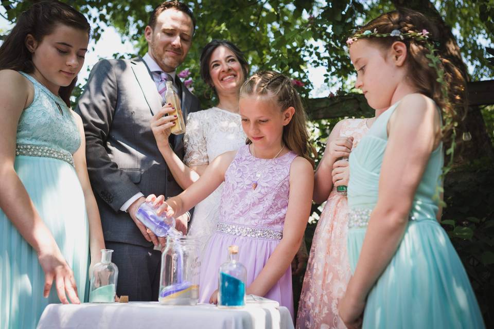 Blended Family sand ceremony