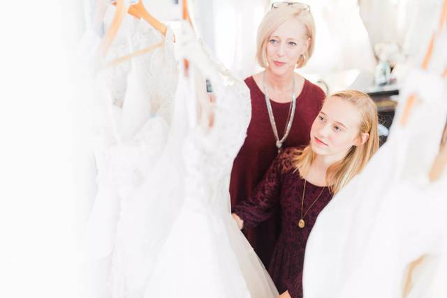 Browsing through the gowns