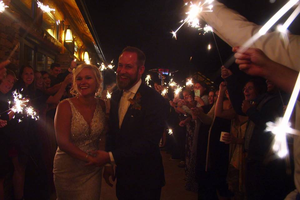 Beautiful sparkler exit