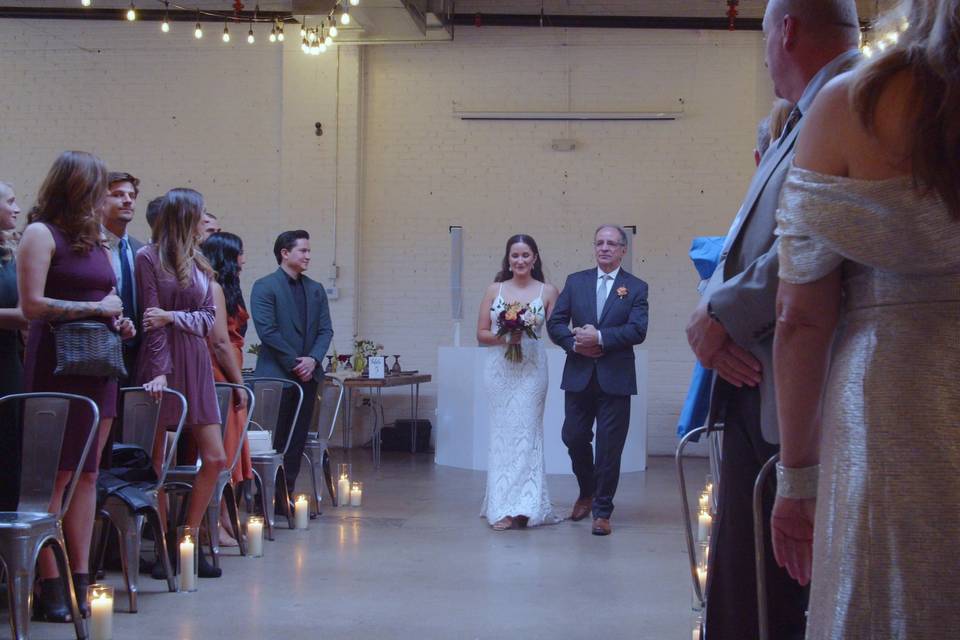 Ceremony at skylight