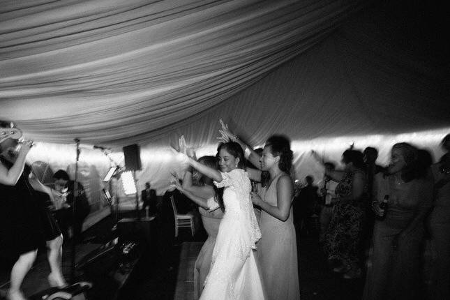 Bride & bridesmaids dancing!
