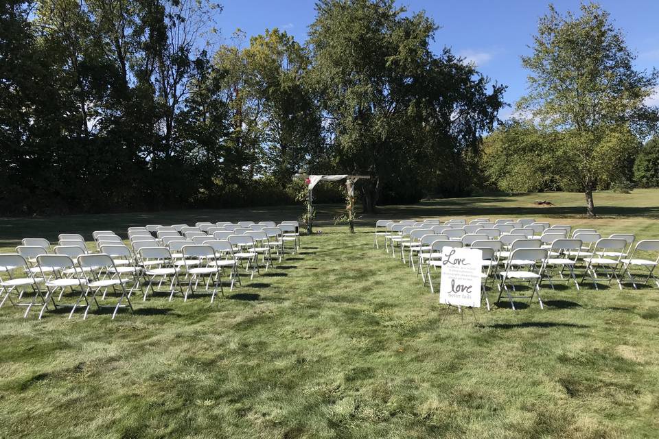 Outdoor wedding