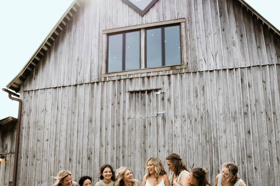 Bride with Bridesmaids