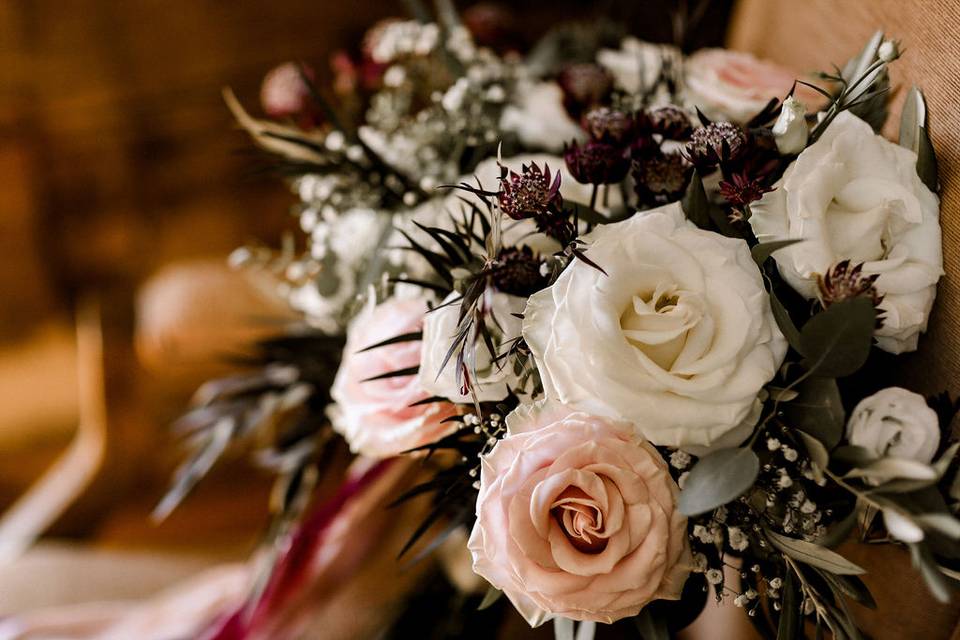 Bouquet in the cabin