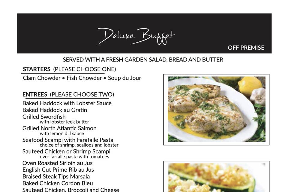 Deluxe Buffet Menu