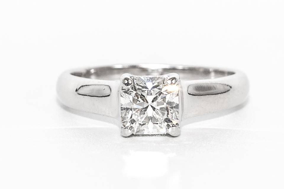 1. 12 carat diamond in platinum