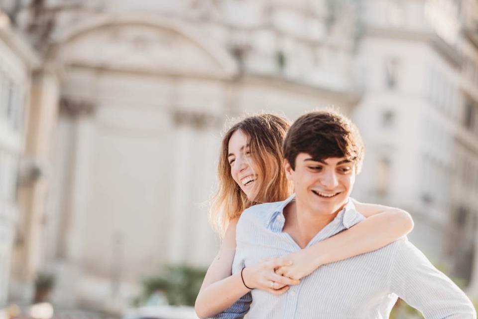 Love Story in Rome, Italy