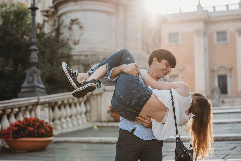 Love Story in Rome, Italy