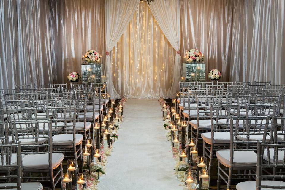 Candlelit aisle