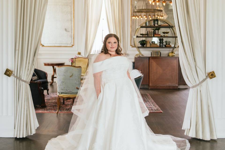 Classic Indoor Bridal Portrait