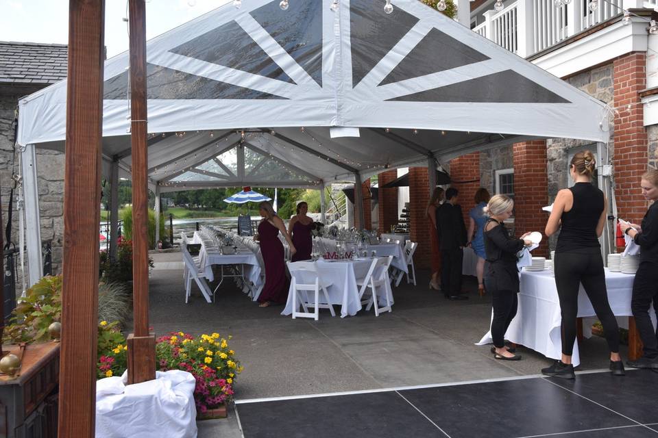 Wedding tent outside