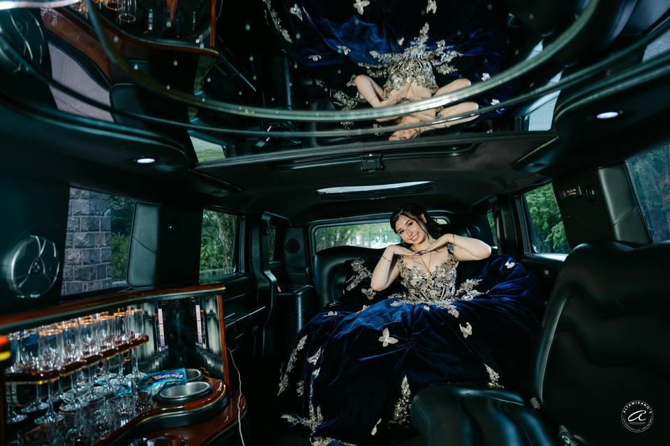 14 Passenger Hummer Interior