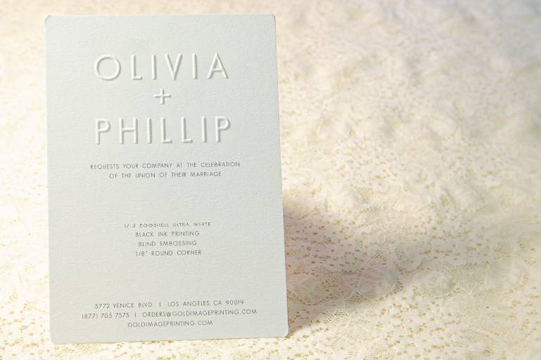 Embossed Invites