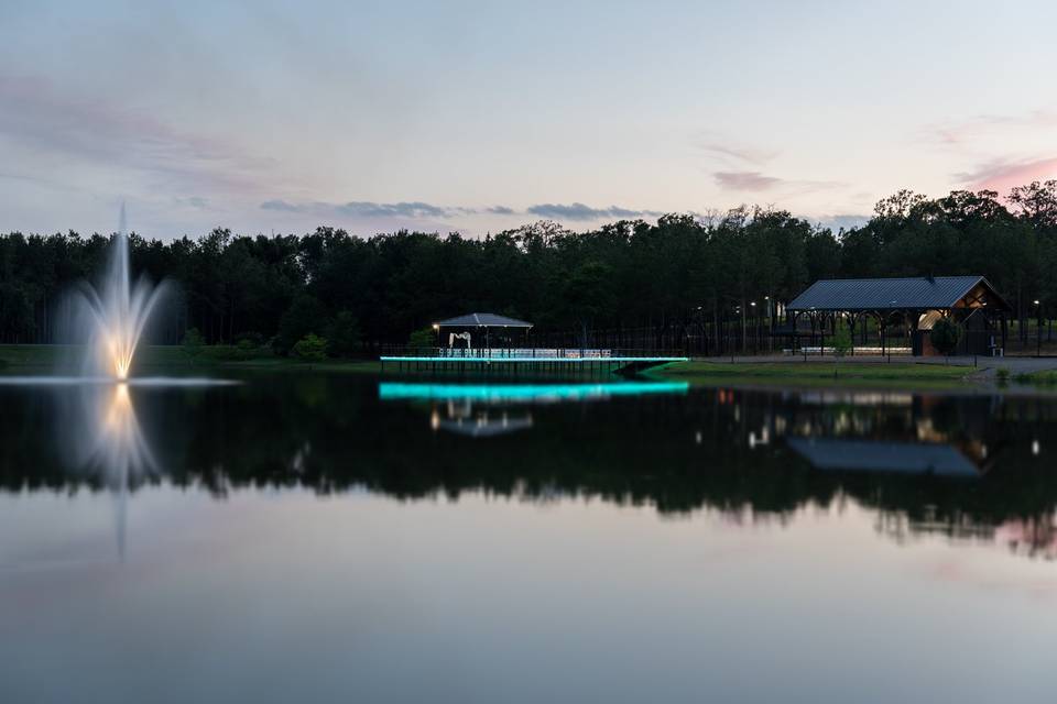 Evening lights on the pier