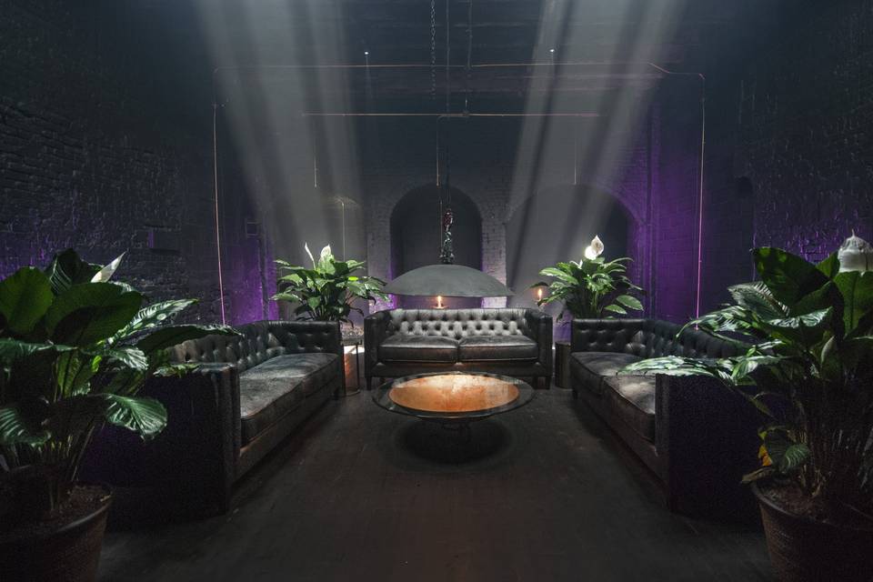 Dark Room with Purple Lights
