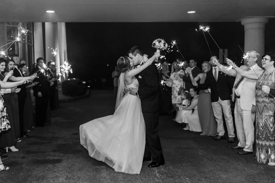 Bride & groom exit -1783 photo